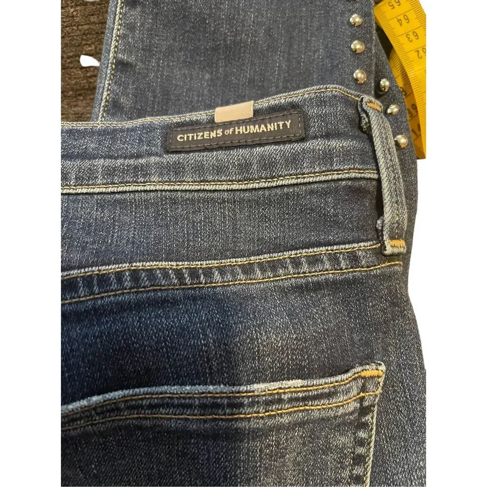 Citizens Of Humanity Womens Blue Denim Rocket High Rise Skinny Jeans Size 27